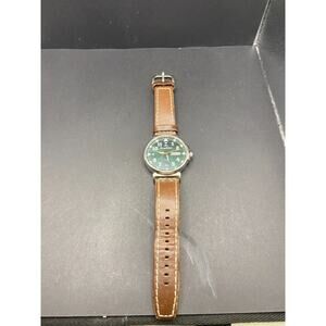Tommy Bahama 268969SLV Men's Green Analog 5ATM Watch Brown Leather Strap Band
